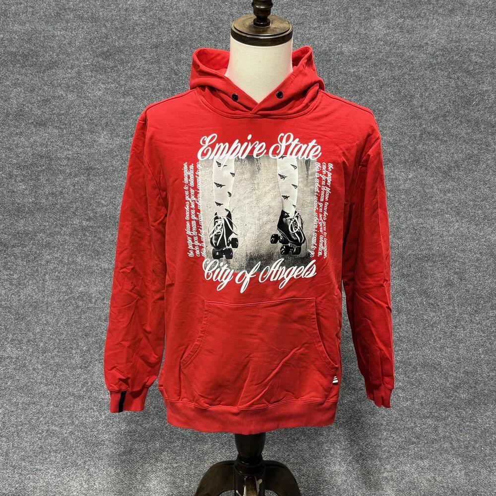 Hoodie Mens XL Red Empire State City Of Angels Skate Land Graphic Pullover